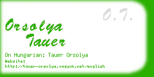 orsolya tauer business card